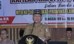 Pj. Bupati Tulang Bawang Melepas 72 Kafilah dan Menghadiri Pembukaan MTQ Ke-50 Tingkat Provinsi Lampung