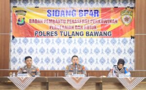 Polres Tulang Bawang Gelar Sidang BP4R Yang Diikuti Empat Personel, Berikut Nama dan Jabatannya