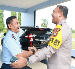 Soliditas TNI-Polri Makin Kuat, Danlanud BNY Terima Kunjungan Kapolres Tuba