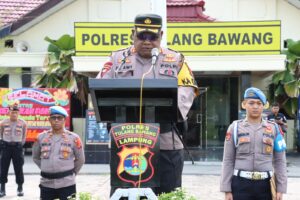 Polres Tulang Bawang Gelar Upacara Kenaikan Pangkat Setingkat Lebih Tinggi, Berikut Rinciannya