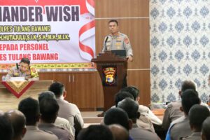 Kapolres Tulang Bawang Sampaikan Commander Wish Untuk Dipedomani Oleh Seluruh Personelnya