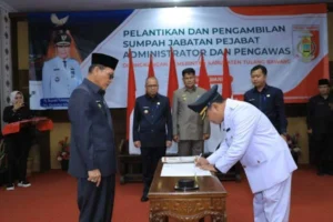 Pj Bupati Tulang Bawang Lantik 53 Pejabat Dilingkup Pemkab Tulang Bawang