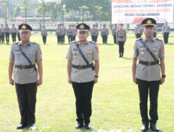 Kapolres Tulang Bawang Pimpin Upacara Sertijab Kasat Reskrim dan Kasat Narkoba