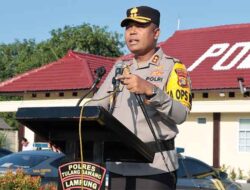 Polres Tulang Bawang Gelar Apel Pengecekan Alsus dan Almatsus Jelang Pilkada Serentak 2024, AKBP James Paparkan Tujuannya