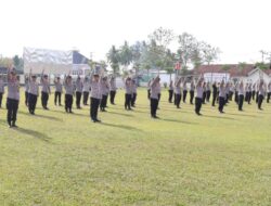 Penting dan Harus Dikuasai, Polres Tulang Bawang Gelar Latkatpuan 12 Gerakan Pengaturan Lalu Lintas